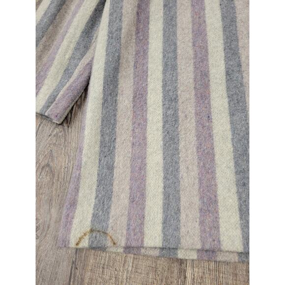 Elco 1950s 1960s Wool Blend Double Button Pink Purple Gray Coat Size 11/12 Large - Picture 8 of 8
